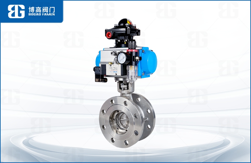 不鏽鋼氣(qi)動法蘭中線(xian)蝶閥