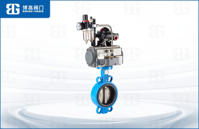 氣動對夾(jia)中線蝶閥(fa)